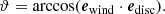 $$ \begin{aligned} \vartheta = \arccos ({\boldsymbol{e}}_{\rm wind}\cdot {\boldsymbol{e}}_{\rm disc}). \end{aligned} $$