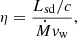 $$ \begin{aligned} \eta = \frac{L_{\rm sd}/c}{\dot{M}{ v}_{\rm w}}, \end{aligned} $$