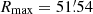$ R_{\mathrm{max}} = 51{{\overset{\prime}{.}}}54 $