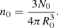 $$ \begin{aligned} n_0 = \frac{3N_0}{4 \pi R_0^3}. \end{aligned} $$