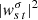 $ \vert w^\sigma_{s\,t} \vert^2 $