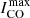 $ I_{\mathrm{CO}}^{\mathrm{max}} $