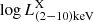 $ \log L^{\mathrm{X}}_\mathrm{(2{-}10)keV} $