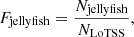 $$ \begin{aligned} F_\mathrm{jellyfish} = \frac{N_\mathrm{jellyfish} }{N_\mathrm{LoTSS} }, \end{aligned} $$