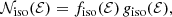 $$ \begin{aligned} {\mathcal{N} }_{\mathrm{iso} }({\mathcal{E} }) = f_{\mathrm{iso} }({\mathcal{E} })\,g_{\mathrm{iso} }({\mathcal{E} }), \end{aligned} $$
