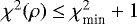 $\smash{\chi^2(\rho) \le \chi^2_{\textrm{min}}&#x002B;1}$