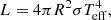 $$ \begin{aligned} L=4\pi R^2\sigma T_{\rm eff}^4, \end{aligned} $$