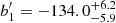 $ {b}^\prime_1 = -134.0^{+6.2}_{-5.9} $