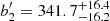 $ b^\prime_2 = 341.7^{+16.4}_{-16.2} $