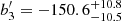 $ b^\prime_3 = -150.6^{+10.8}_{-10.5} $