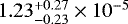 $1.23_{-0.23}^{+0.27} \times 10^{-5}$