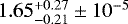 $1.65_{-0.21}^{+0.27} \pm 10^{-5}$