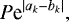 \begin{equation*}P\textrm{e}^{\vert a_k-b_k \vert},\end{equation*}