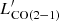 $ L^\prime_{\rm CO(2{-}1)} $