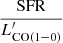 $ \frac{\mathrm{SFR}}{L^\prime_{\mathrm{CO(1{-}0)}}} $