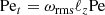 $$ \begin{aligned} \mathrm{Pe}_t=\omega _{\rm rms} \ell _z \mathrm{Pe} \end{aligned} $$