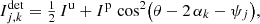 $$ \begin{aligned} I^\mathrm{{det}}_{j,k} = {\textstyle \frac{1}{2}}\,I^\mathrm{{u}}+ I^\mathrm{{p}}\,\cos ^2\bigl (\theta -2\,\alpha _{k} - \psi _{j}\bigr ) , \end{aligned} $$