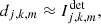 $$ \begin{aligned} d_{j,k,m} \approx I^\mathrm{{det}}_{j,k,m} , \end{aligned} $$