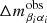 $ \Delta m^{\rm obs}_{\beta_i\alpha_i} $