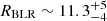 $ R_{\mathrm{BLR}} \sim 11.3_{-4}^{+5} $