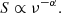 $$ \begin{aligned} S\propto \nu ^{-\alpha }. \end{aligned} $$