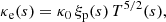 $$ \begin{aligned} \kappa _{\rm e}(s)&= \kappa _0\, \xi _{\rm p}(s)\, T^{5/2}(s), \end{aligned} $$