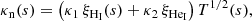 $$ \begin{aligned} \kappa _{\rm n}(s)&=\left( \kappa _1 \,\xi _{\rm H_{I}}(s)+\kappa _2\, \xi _{\rm He_{I}}\right) T^{1/2}(s), \end{aligned} $$