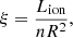 $$ \begin{aligned} \xi = \frac{L_{\rm ion}}{nR^2}, \end{aligned} $$