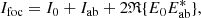 $$ \begin{aligned} I_{\rm foc} = I_0 + I_{\rm ab} + 2 \mathfrak{R} \{ {E}_0 {E}_{\mathrm{ab}}^* \}, \end{aligned} $$
