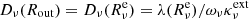 $ {D_{\nu}}({R_{\mathrm{out}}}) = {{D_{\nu}}({R_{\nu}^{\mathrm{e}}})} = \lambda({R_{\nu}^{\mathrm{e}}}) / \omega_\nu {\kappa^{\mathrm{ext}}_{\nu}} $