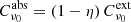 $ C_{\nu_0}^{\mathrm{abs}} = (1-\eta) \, C_{\nu_0}^{\mathrm{ext}} $