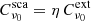 $ C_{\nu_0}^{\mathrm{sca}} = \eta \, C_{\nu_0}^{\mathrm{ext}} $