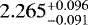 $2.265^{+0.096}_{-0.091}$