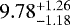 $9.78^{+1.26}_{-1.18}$