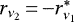 $r_{\nu_{2}}\,{=}\,{-} r_{\nu_{1}}^{*}$
