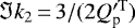 $\Im k_{2}\,{=}\,3/(2Q^{\prime \rm T}_{\textrm{p}})$
