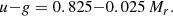 $$ \begin{aligned} u{-}g = 0.825{-}0.025\,M_r. \end{aligned} $$