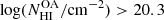 $ \log(N_{\mathrm{HI}}^{\mathrm{OA}}/\mathrm{cm^{-2}}) > 20.3 $