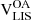 $ \rm V_{LIS}^{OA} $