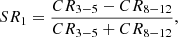 $$ \begin{aligned}&SR_1 = \frac{CR_{3{-}5} - CR_{8{-}12}}{CR_{3{-}5} + CR_{8{-}12}}, \end{aligned} $$
