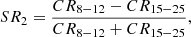 $$ \begin{aligned}&SR_2 = \frac{CR_{8{-}12} - CR_{15{-}25}}{CR_{8{-}12} + CR_{15{-}25}}, \end{aligned} $$