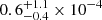 $ 0.6^{+1.1}_{-0.4}\times 10^{-4} $