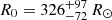 $ R_0 = 326^{+97}_{-72}\,R_\odot $