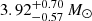 $ 3.92^{+0.70}_{-0.57}\,M_\odot $