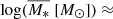 $ \log(\overline{M_*} \ [{M_\odot}]) \approx $