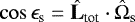 $\cos \epsilon_{\textrm{s}} = \hat{\textbf{L}}_{\textrm{tot}} \cdot \hat{\Omega}_{\textrm{s}}$