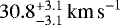 $30.8^{+3.1}_{-3.1}\, {{\textrm{km\,s}^{-1}}}$