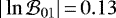 $|\ln\mathcal{B}_{01}|\,{=}\,0.13$