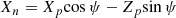 $$ \begin{aligned} {X_n}={X_p}{\cos {\psi }}-{Z_p}{\sin {\psi }} \end{aligned} $$