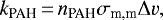 \begin{equation*}k_{\text{PAH}}\,{=}\,n_{\text{PAH}} \sigma_{\text{m,m}} \Delta v,\end{equation*}